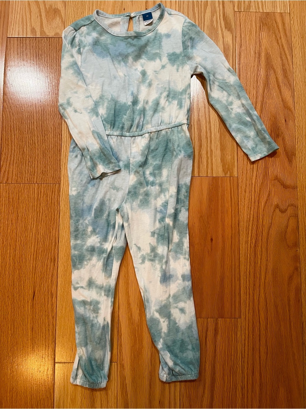 Old Navy Green Tie-Dye Long Sleeve Jumpsuit